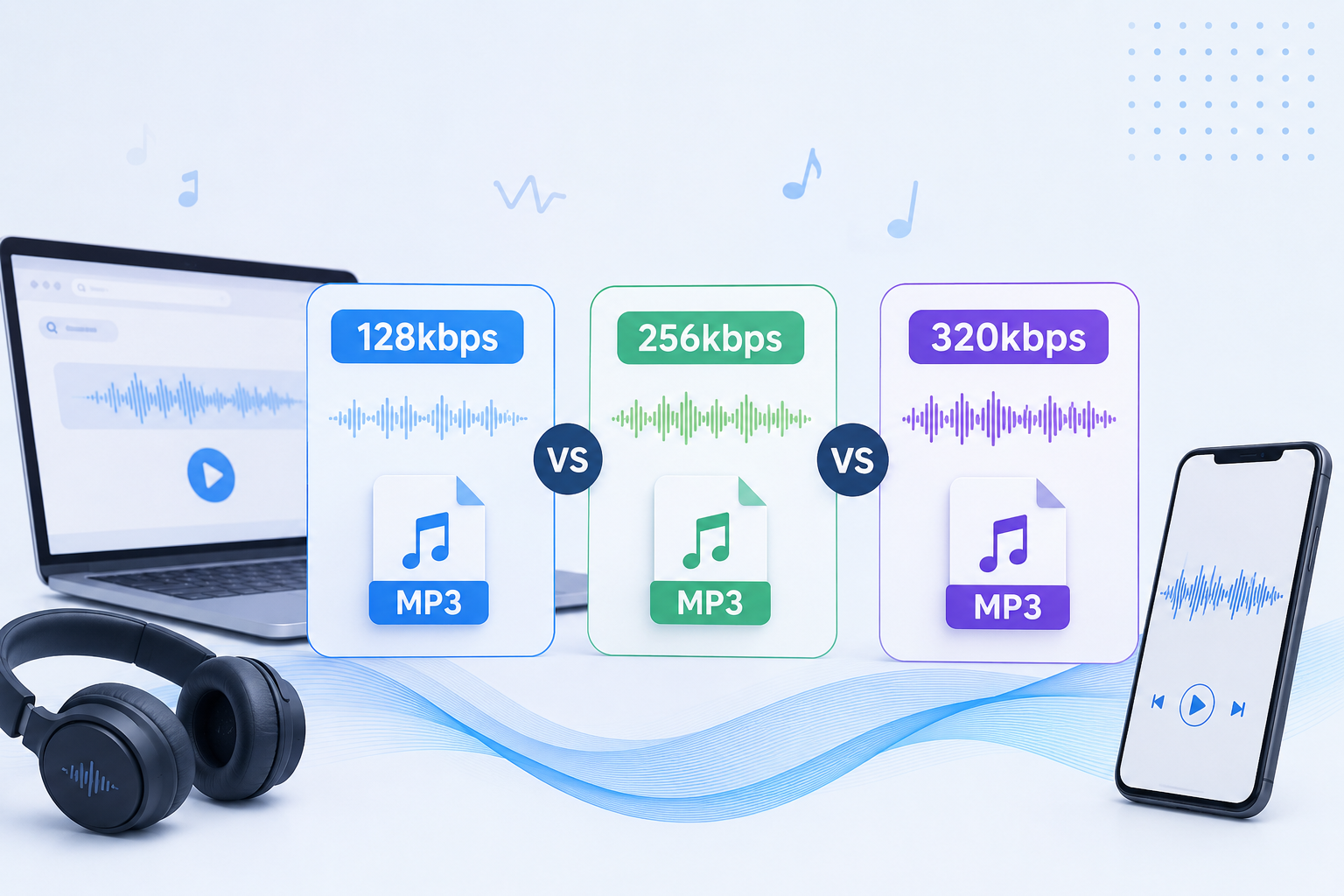 128kbps vs 256kbps vs 320kbps: PullMP3 Guide to Choosing the Right MP3 Bitrate